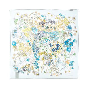 Gucci Gg Printed Silk Scarf, Blue